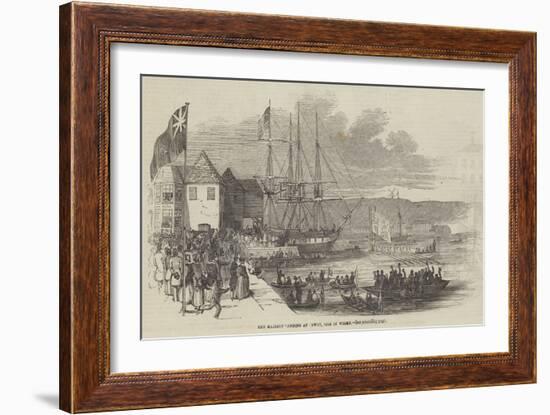 Her Majesty Landing at Cowes, Isle of Wight-null-Framed Giclee Print