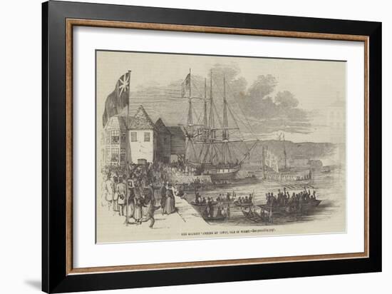 Her Majesty Landing at Cowes, Isle of Wight-null-Framed Giclee Print