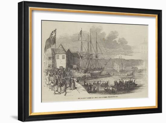 Her Majesty Landing at Cowes, Isle of Wight-null-Framed Giclee Print