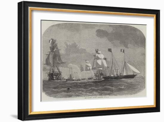 Her Majesty Leaving Cherbourg-Edwin Weedon-Framed Giclee Print