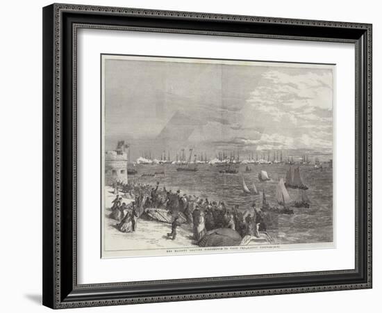 Her Majesty Leaving Portsmouth to Visit the Baltic Fleet-null-Framed Giclee Print