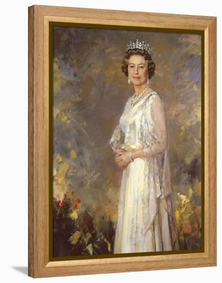 Her Majesty Queen Elizabeth II-R. Macarron-Framed Stretched Canvas