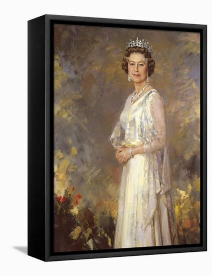 Her Majesty Queen Elizabeth II-R. Macarron-Framed Stretched Canvas