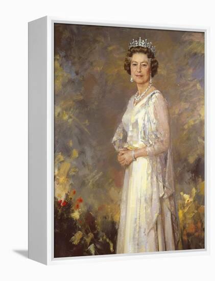 Her Majesty Queen Elizabeth II-R. Macarron-Framed Stretched Canvas