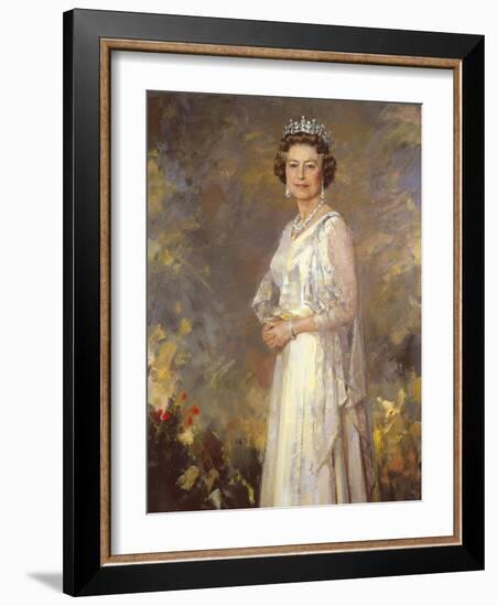 Her Majesty Queen Elizabeth II-R. Macarron-Framed Art Print