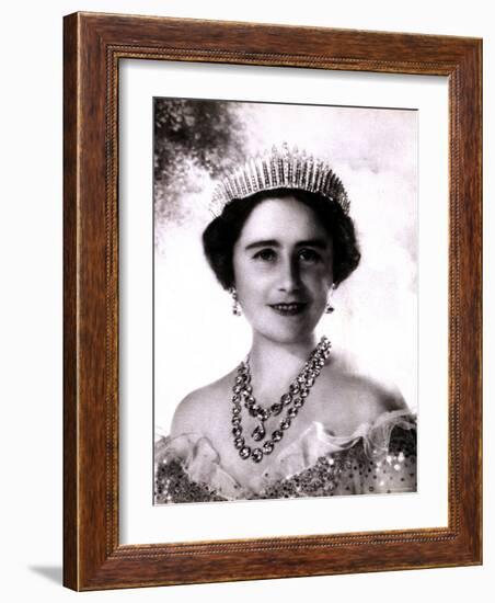 Her Majesty Queen Elizabeth, the Queen Mother, in Tiara and Gown, 4 August 1900 - 30 March 2002-Cecil Beaton-Framed Photographic Print