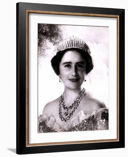 Her Majesty Queen Elizabeth, the Queen Mother, in Tiara and Gown, 4 August 1900 - 30 March 2002-Cecil Beaton-Framed Photographic Print