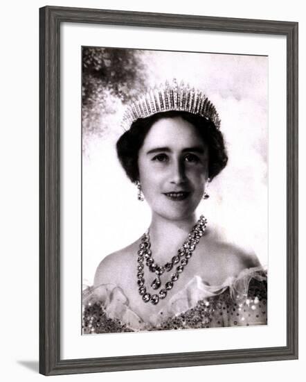 Her Majesty Queen Elizabeth, the Queen Mother, in Tiara and Gown, 4 August 1900 - 30 March 2002-Cecil Beaton-Framed Photographic Print