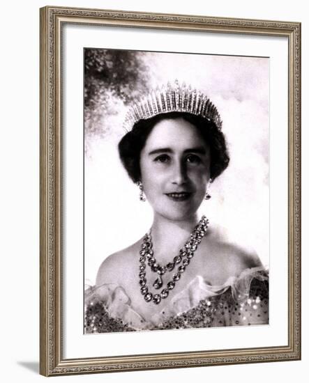 Her Majesty Queen Elizabeth, the Queen Mother, in Tiara and Gown, 4 August 1900 - 30 March 2002-Cecil Beaton-Framed Photographic Print