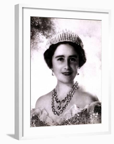 Her Majesty Queen Elizabeth, the Queen Mother, in Tiara and Gown, 4 August 1900 - 30 March 2002-Cecil Beaton-Framed Photographic Print