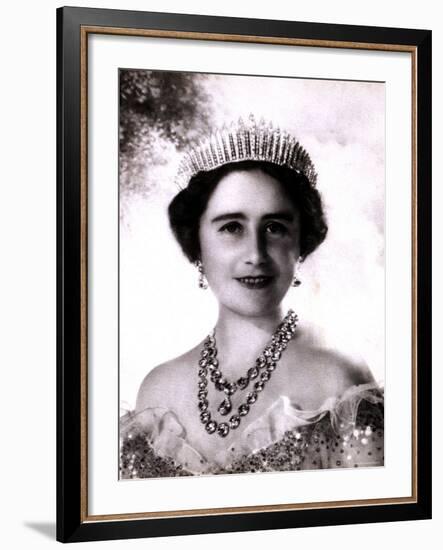 Her Majesty Queen Elizabeth, the Queen Mother, in Tiara and Gown, 4 August 1900 - 30 March 2002-Cecil Beaton-Framed Photographic Print