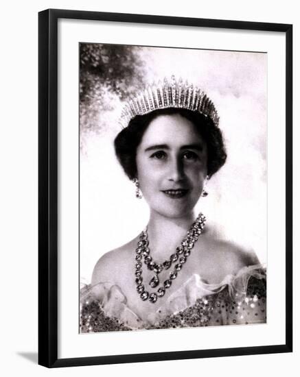 Her Majesty Queen Elizabeth, the Queen Mother, in Tiara and Gown, 4 August 1900 - 30 March 2002-Cecil Beaton-Framed Photographic Print