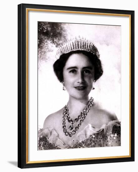 Her Majesty Queen Elizabeth, the Queen Mother, in Tiara and Gown, 4 August 1900 - 30 March 2002-Cecil Beaton-Framed Photographic Print