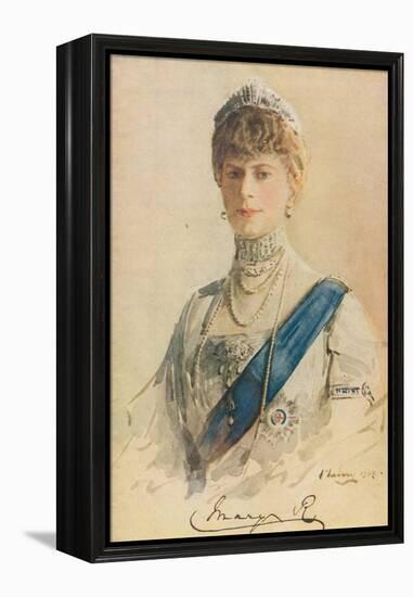 Her Majesty Queen Mary, 1913-John Lavery-Framed Premier Image Canvas