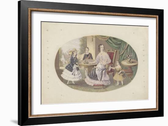 Her Majesty Queen Victoria and Family, c.1851-English School-Framed Giclee Print