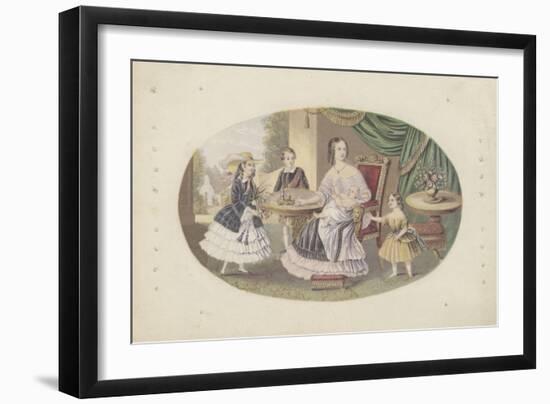 Her Majesty Queen Victoria and Family, c.1851-English School-Framed Giclee Print