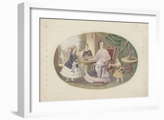 Her Majesty Queen Victoria and Family, c.1851-English School-Framed Giclee Print