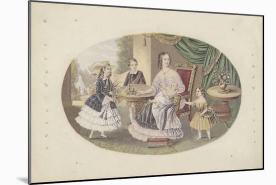 Her Majesty Queen Victoria and Family, c.1851-English School-Mounted Giclee Print