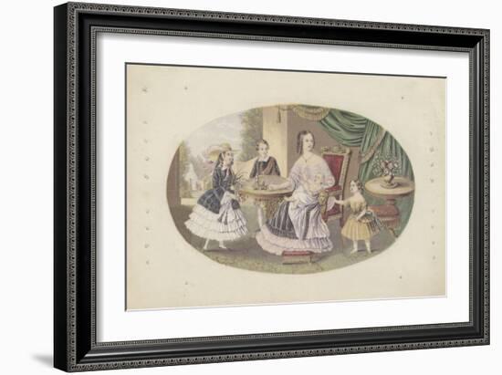 Her Majesty Queen Victoria and Family, c.1851-English School-Framed Giclee Print