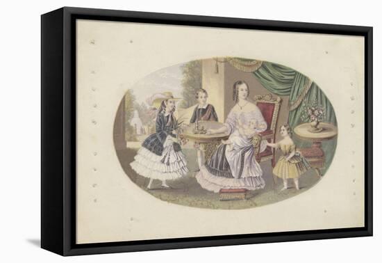 Her Majesty Queen Victoria and Family, c.1851-English School-Framed Premier Image Canvas