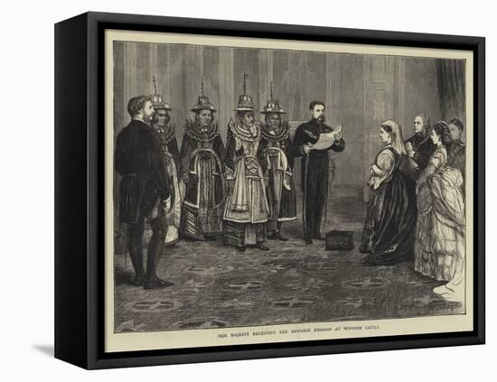 Her Majesty Receiving the Burmese Embassy at Windsor Castle-Francis S. Walker-Framed Premier Image Canvas