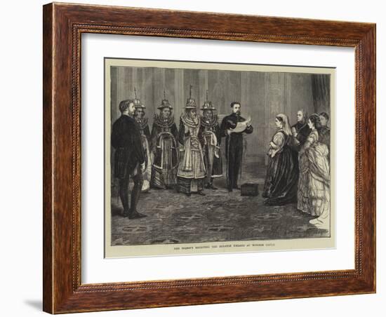 Her Majesty Receiving the Burmese Embassy at Windsor Castle-Francis S. Walker-Framed Giclee Print