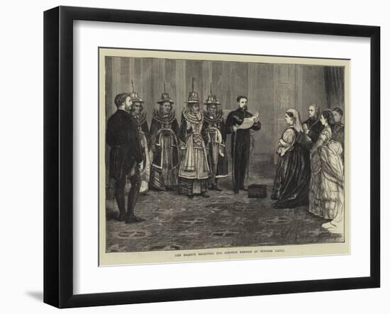 Her Majesty Receiving the Burmese Embassy at Windsor Castle-Francis S. Walker-Framed Giclee Print