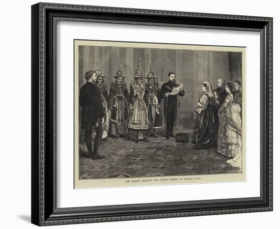 Her Majesty Receiving the Burmese Embassy at Windsor Castle-Francis S. Walker-Framed Giclee Print