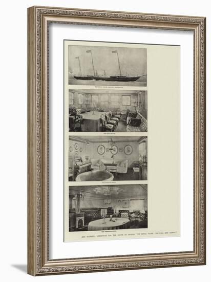 Her Majesty's Departure for the South of France, the Royal Yacht Victoria and Albert-null-Framed Giclee Print