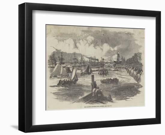 Her Majesty's Departure from Antwerp-null-Framed Giclee Print