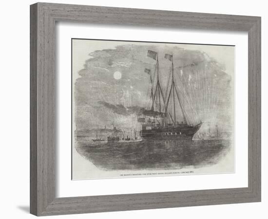 Her Majesty's Departure, the Royal Yacht Leaving Boulogne Harbour-null-Framed Giclee Print