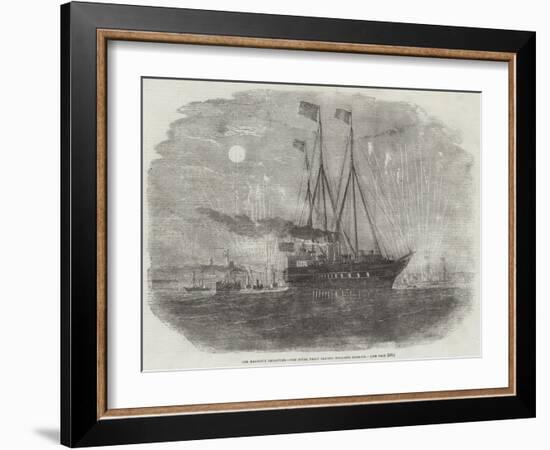 Her Majesty's Departure, the Royal Yacht Leaving Boulogne Harbour-null-Framed Giclee Print