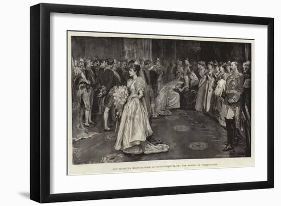 Her Majesty's Drawing-Room at Buckingham Palace, the Moment of Presentation-William Hatherell-Framed Giclee Print