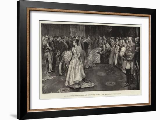 Her Majesty's Drawing-Room at Buckingham Palace, the Moment of Presentation-William Hatherell-Framed Giclee Print