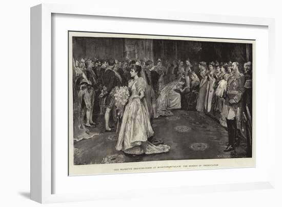 Her Majesty's Drawing-Room at Buckingham Palace, the Moment of Presentation-William Hatherell-Framed Giclee Print