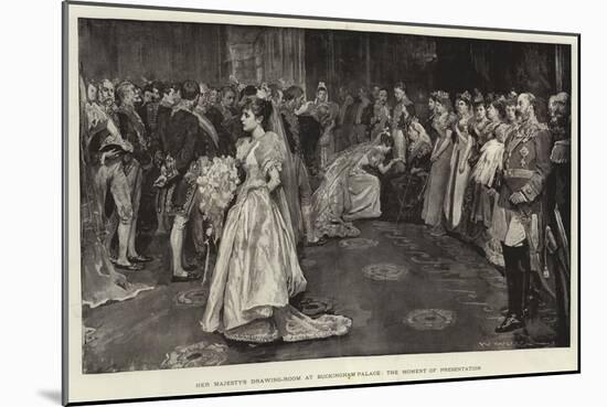 Her Majesty's Drawing-Room at Buckingham Palace, the Moment of Presentation-William Hatherell-Mounted Giclee Print