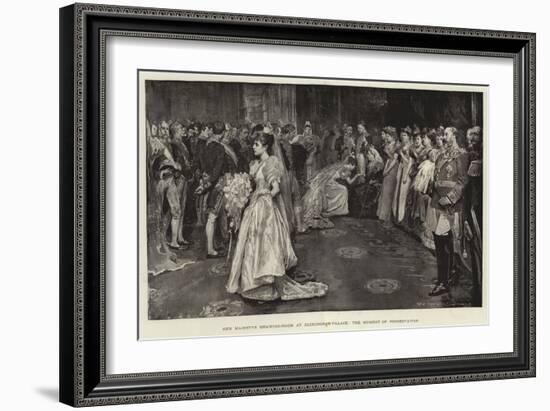 Her Majesty's Drawing-Room at Buckingham Palace, the Moment of Presentation-William Hatherell-Framed Giclee Print