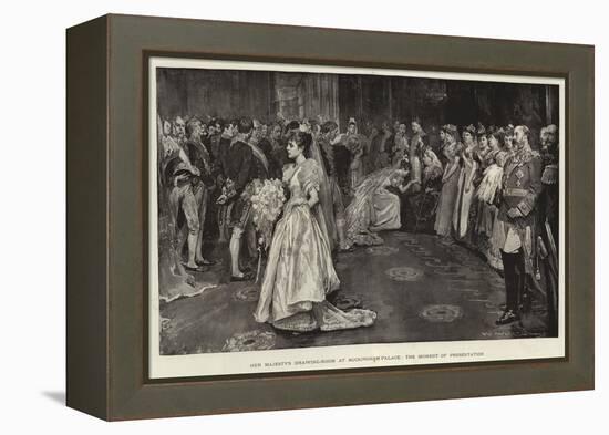 Her Majesty's Drawing-Room at Buckingham Palace, the Moment of Presentation-William Hatherell-Framed Premier Image Canvas