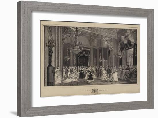 Her Majesty's Drawing-Room at Buckingham Palace-null-Framed Giclee Print