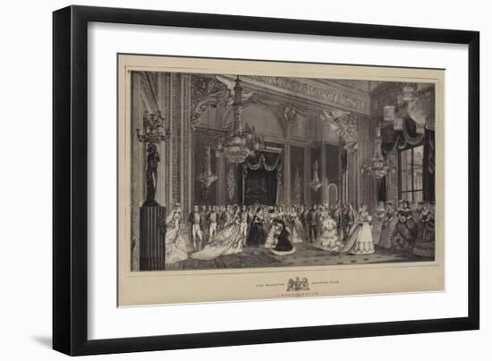 Her Majesty's Drawing-Room at Buckingham Palace-null-Framed Giclee Print