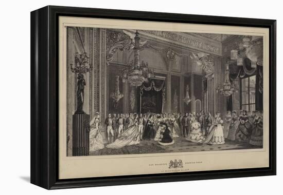 Her Majesty's Drawing-Room at Buckingham Palace-null-Framed Premier Image Canvas