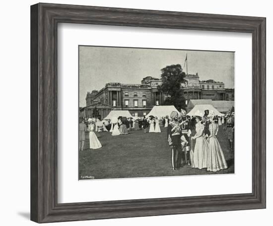 'Her Majesty's Garden Party: Indian Visitors', (c1897)-E&S Woodbury-Framed Giclee Print