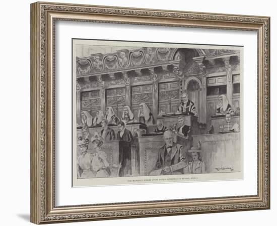 Her Majesty's Judges at St Paul's Cathedral on Sunday, 4 June-Ralph Cleaver-Framed Giclee Print