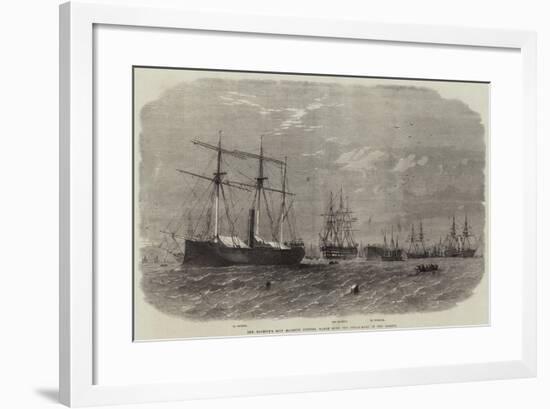 Her Majesty's Ship Majestic Keeping Watch over the Steam-Rams in the Mersey-Edwin Weedon-Framed Giclee Print