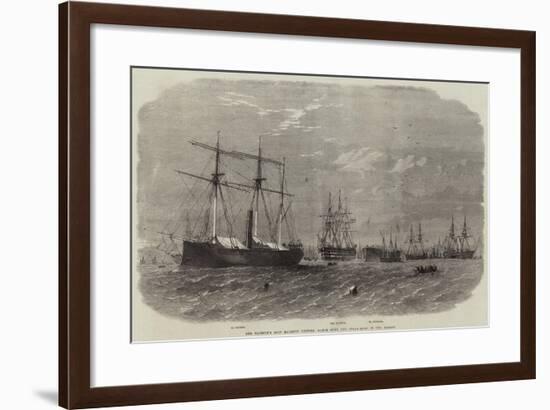 Her Majesty's Ship Majestic Keeping Watch over the Steam-Rams in the Mersey-Edwin Weedon-Framed Giclee Print