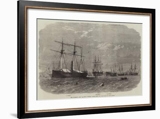 Her Majesty's Ship Majestic Keeping Watch over the Steam-Rams in the Mersey-Edwin Weedon-Framed Giclee Print