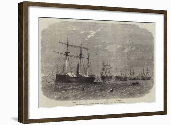 Her Majesty's Ship Majestic Keeping Watch over the Steam-Rams in the Mersey-Edwin Weedon-Framed Giclee Print