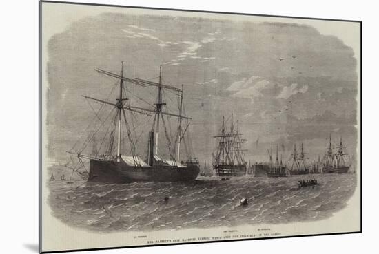 Her Majesty's Ship Majestic Keeping Watch over the Steam-Rams in the Mersey-Edwin Weedon-Mounted Giclee Print