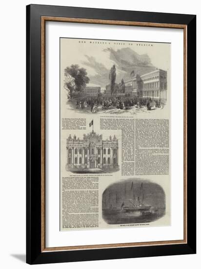 Her Majesty's Visit to Belgium-null-Framed Giclee Print