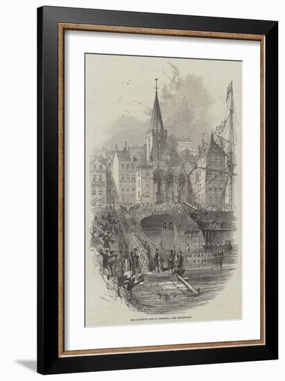 Her Majesty's Visit to Guernsey, the Debarkation-null-Framed Giclee Print